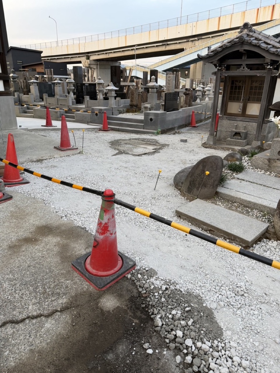 境内の工事進捗（午後）