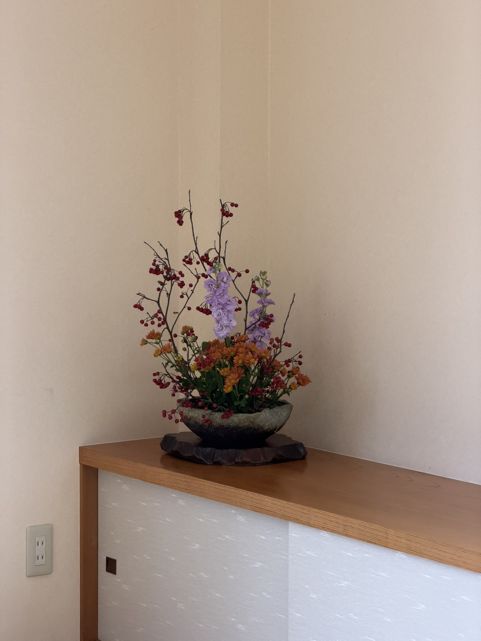 客殿に飾ったお花